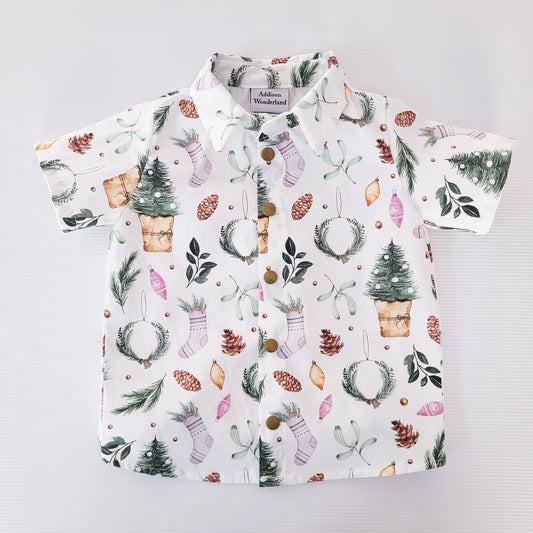 Parker Collared Shirt (Christmas Wreath)