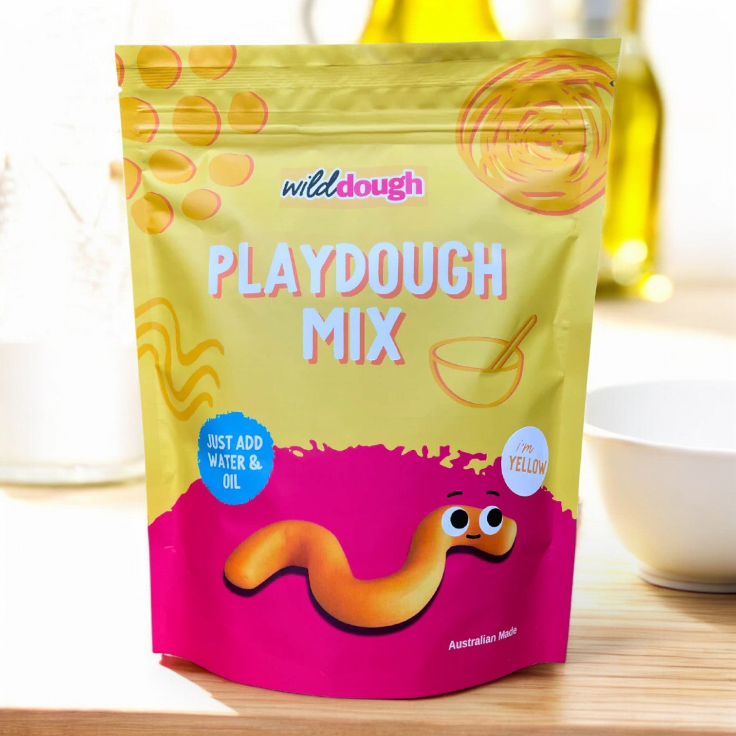 DIY Playdough Mix // Yellow